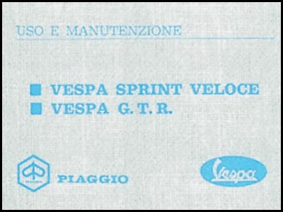 ART.LM35-Manuali uso e manutenzione  Vespa 150 sprint veloce (1969 Prima edizione)